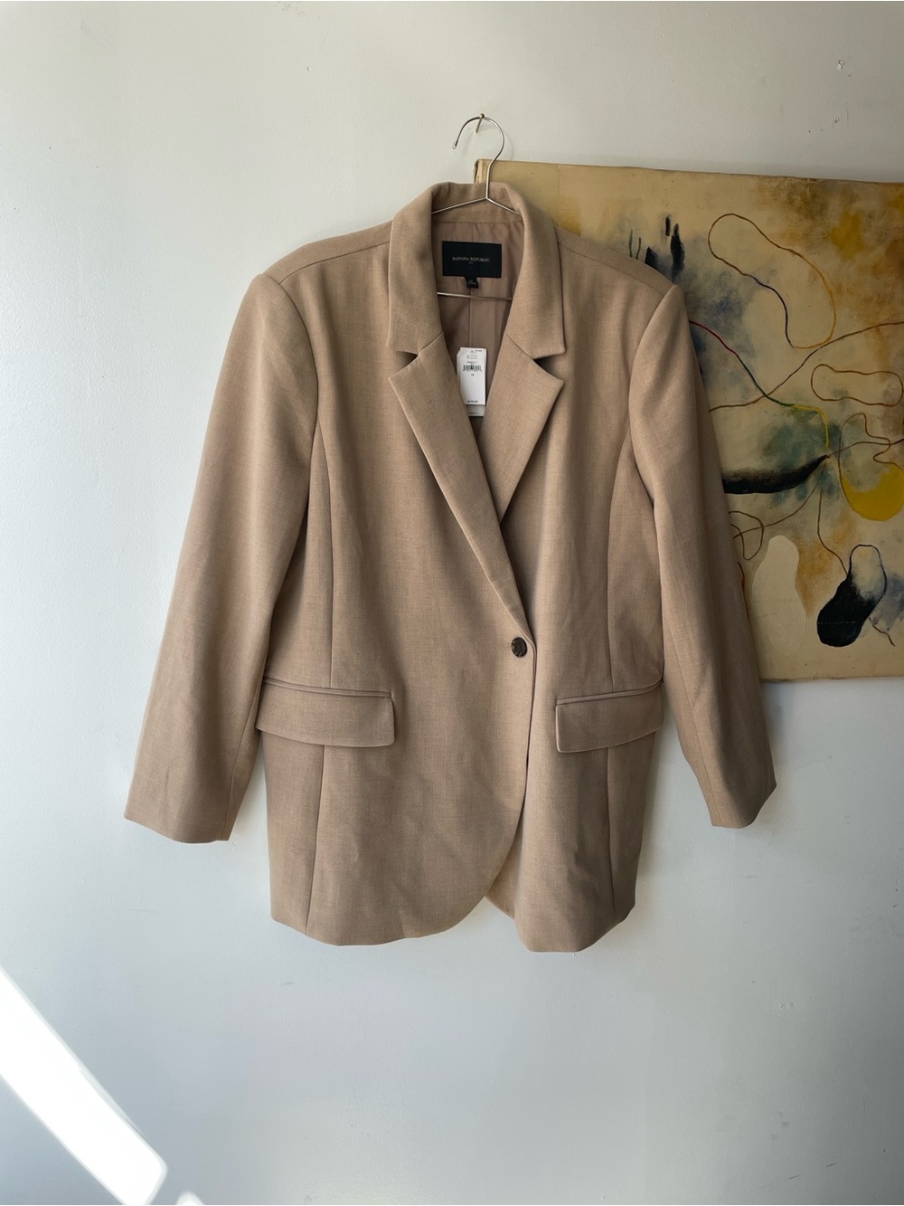 NWT Banana Republic Women’s Tan Powerhouse Blazer Size 18